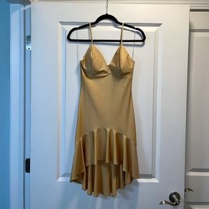 Gold High Low Dress